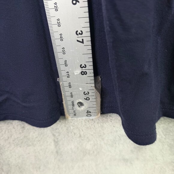 Womens Athleta Navy Sleeveless Side Ruched Midi Dress Modal Spandex Blend Size S - Picture 6 of 8